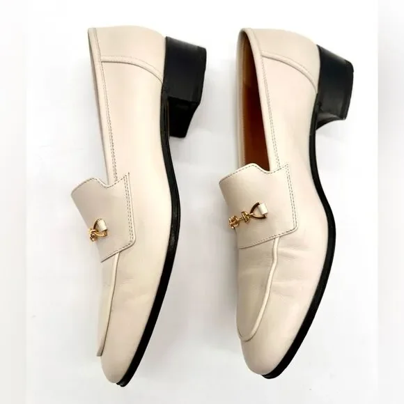 GUCCI Jakarta Interlocking G Horsebit Loafers Calfskin Mystic White EU39.5 US9.5 - Picture 6 of 9